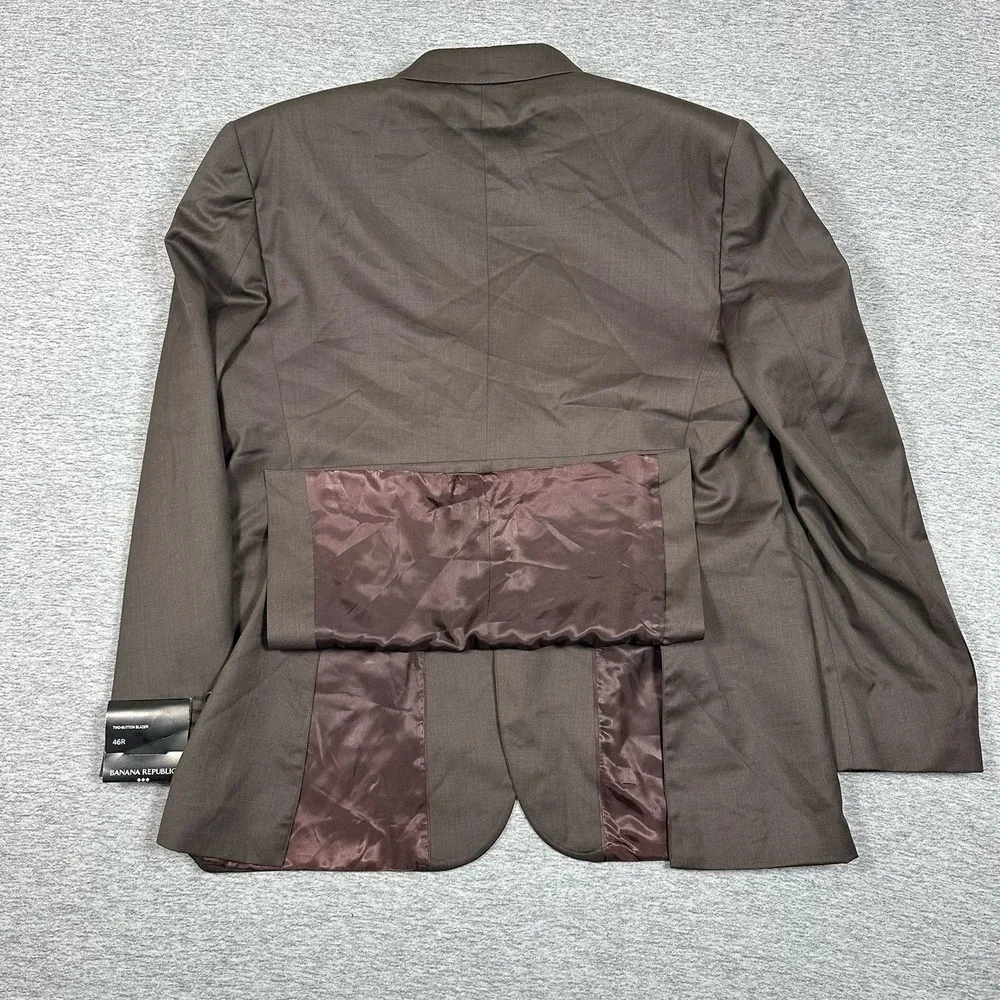 Banana Republic Blazer Mens Size 46R Brown Wool  Two Button City Jacket NEW